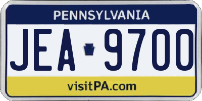 PA license plate JEA9700
