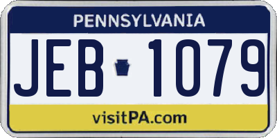PA license plate JEB1079