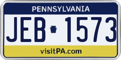 PA license plate JEB1573
