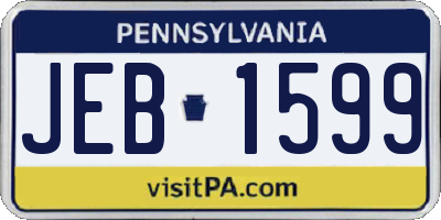 PA license plate JEB1599