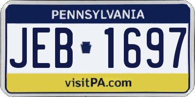 PA license plate JEB1697