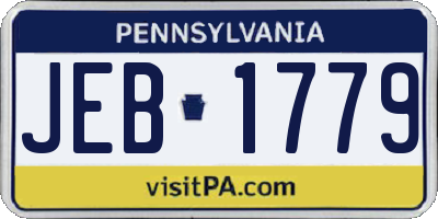 PA license plate JEB1779