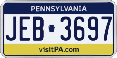 PA license plate JEB3697