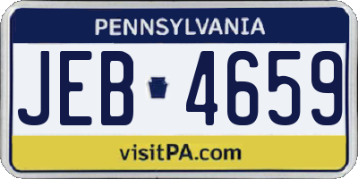 PA license plate JEB4659