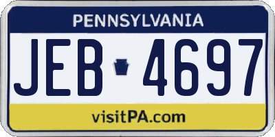 PA license plate JEB4697