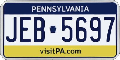 PA license plate JEB5697