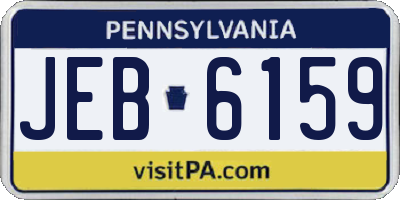 PA license plate JEB6159