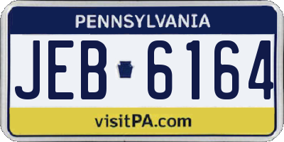 PA license plate JEB6164