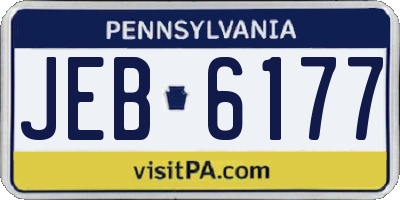 PA license plate JEB6177