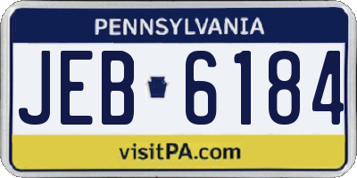 PA license plate JEB6184