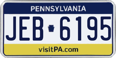 PA license plate JEB6195