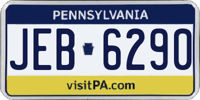 PA license plate JEB6290