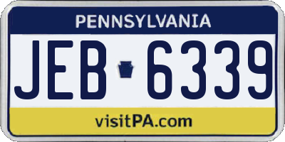 PA license plate JEB6339