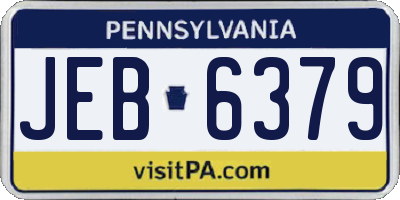 PA license plate JEB6379