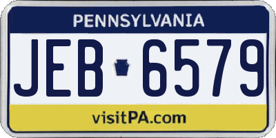 PA license plate JEB6579