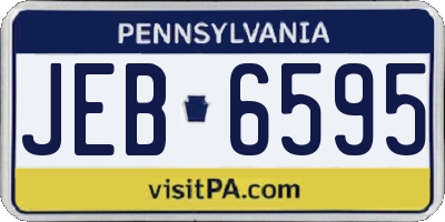 PA license plate JEB6595