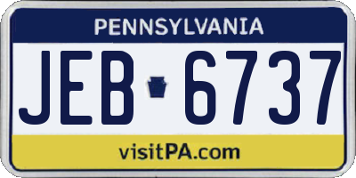 PA license plate JEB6737