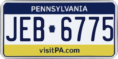 PA license plate JEB6775