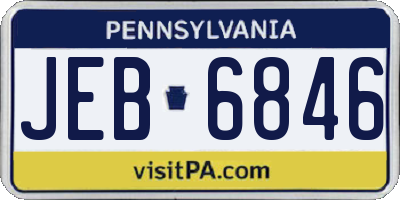 PA license plate JEB6846
