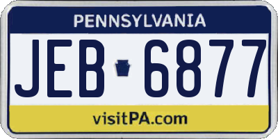 PA license plate JEB6877