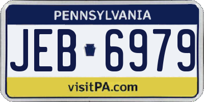 PA license plate JEB6979
