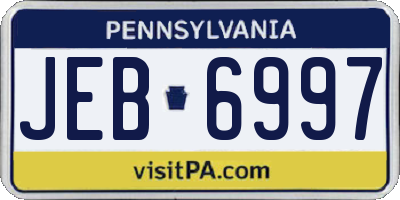 PA license plate JEB6997