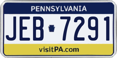 PA license plate JEB7291