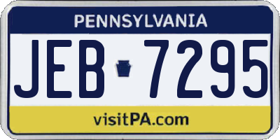 PA license plate JEB7295