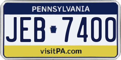 PA license plate JEB7400