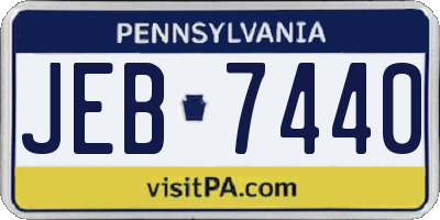 PA license plate JEB7440