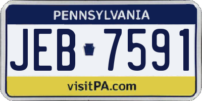 PA license plate JEB7591
