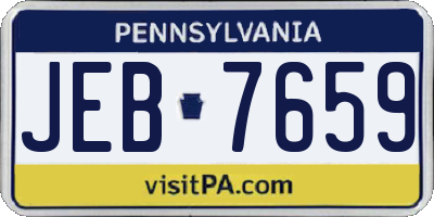 PA license plate JEB7659