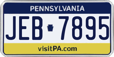 PA license plate JEB7895