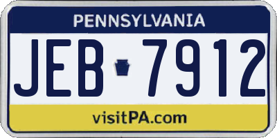 PA license plate JEB7912