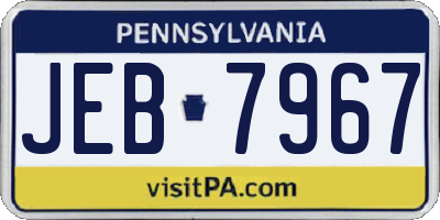 PA license plate JEB7967