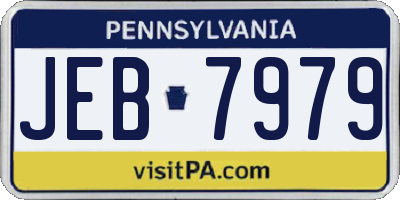 PA license plate JEB7979