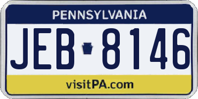 PA license plate JEB8146