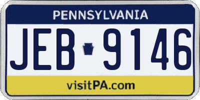 PA license plate JEB9146