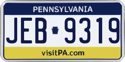 PA license plate JEB9319