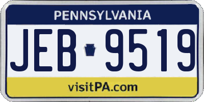 PA license plate JEB9519