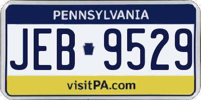 PA license plate JEB9529