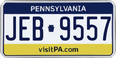 PA license plate JEB9557