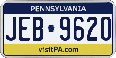 PA license plate JEB9620