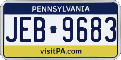 PA license plate JEB9683