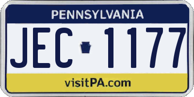 PA license plate JEC1177