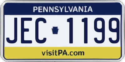 PA license plate JEC1199