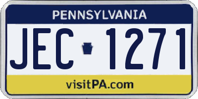 PA license plate JEC1271