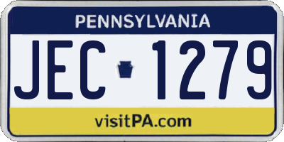 PA license plate JEC1279