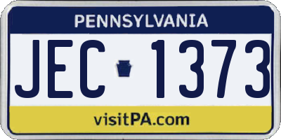 PA license plate JEC1373