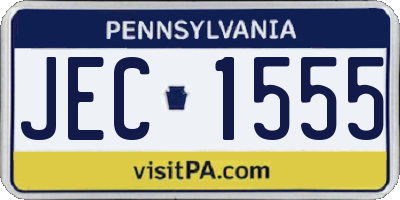 PA license plate JEC1555